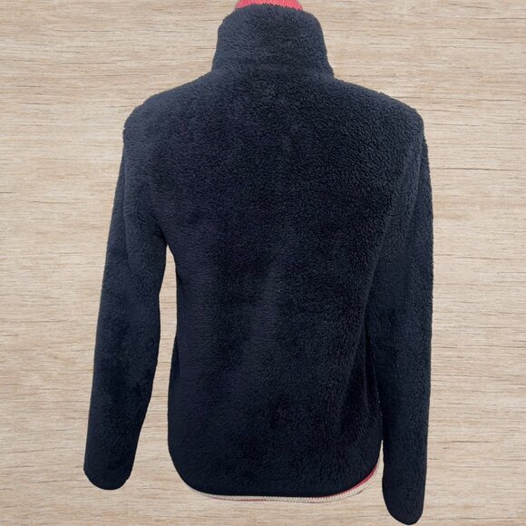 Uniqlo Sherpa Full Zip Comfy Jacket Navy Blue Mens XS Cabincore Cozy - Picture 3 of 4